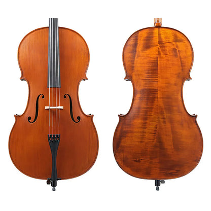 Gliga II Cello Outfit - Standard 4/4 with Opal Titan Strings, FPS Professional Bag, Articul II Bow, Solid Spruce Top, Flamed Maple Back