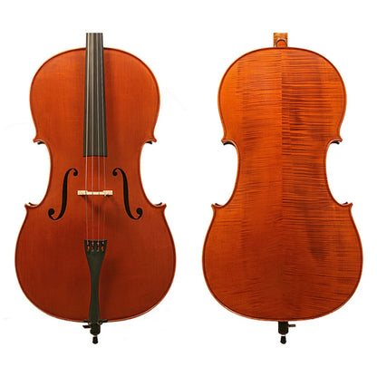 Vasile Gliga 4/4 Professional Cello Outfit with Fibreglass Case and Carbon Bow