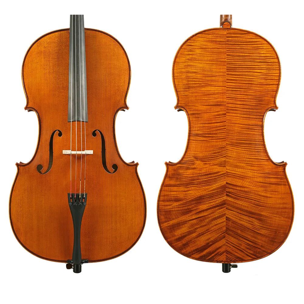 Gliga Vasile Maestro I Cello 4/4 - Professional Instrument, Carpathian Spruce Top, Sycamore Maple Back, Ebony Fingerboard, Handmade in Romania