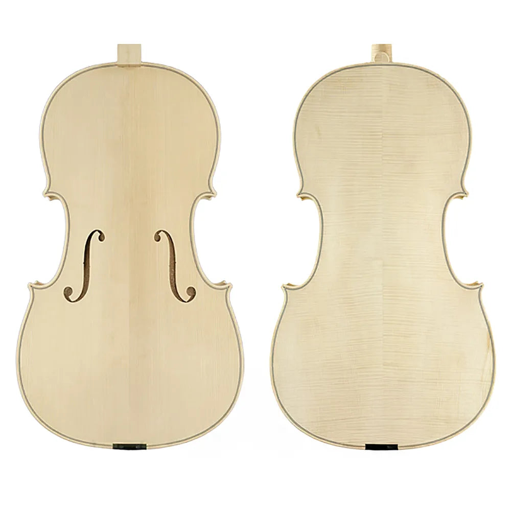 Gliga II 4/4 Cello In-The-White Unfinished with Ebony Fingerboard