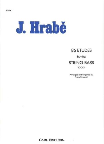 HRABE - 82 Etudes for String Bass Book 1 by Josef Hrabe, Arranged by Franz Simandl, Carl Fischer, 31 Pages