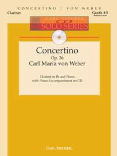 Concertino Op 26 clarinet/Piano Book/CD (Softcover Book/CD)