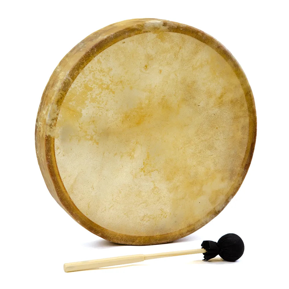 Shamanic Drum 18in x 3in Cow Hide with Beater Made in Pakistan