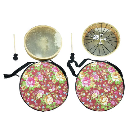 Shamanic Drum 18in x 3in Cow Hide with Beater Made in Pakistan — view 2