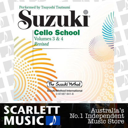 Suzuki Cello School Volume 3 & 4 CD Recording by Tsuyoshi Tsutsumi - International Edition Summy Birchard 0941 — view 2