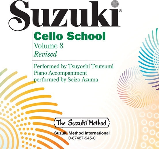 Suzuki Cello School Volume 8 CD Recording by Tsuyoshi Tsutsumi International Edition Summy Birchard 0945