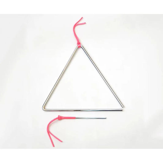 Triangle with Beater - 10 Inch, Chrome Plated Steel, Includes Beater, Cord Holder, Polythene Bag