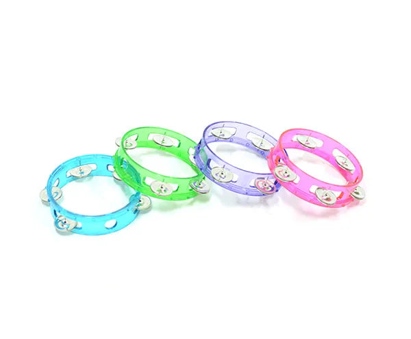 Clear Head Tambourine 6in with Plastic Shell and Plated Jingles