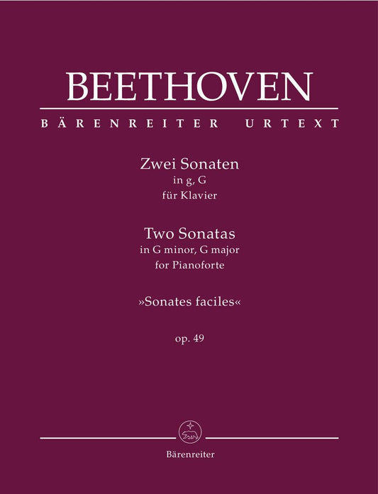 Beethoven Piano Sonatas Op 49 Sheet Music