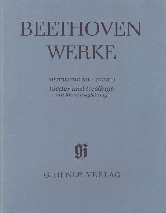 Beethoven Songs with Piano Accompaniment Full Score - Henle