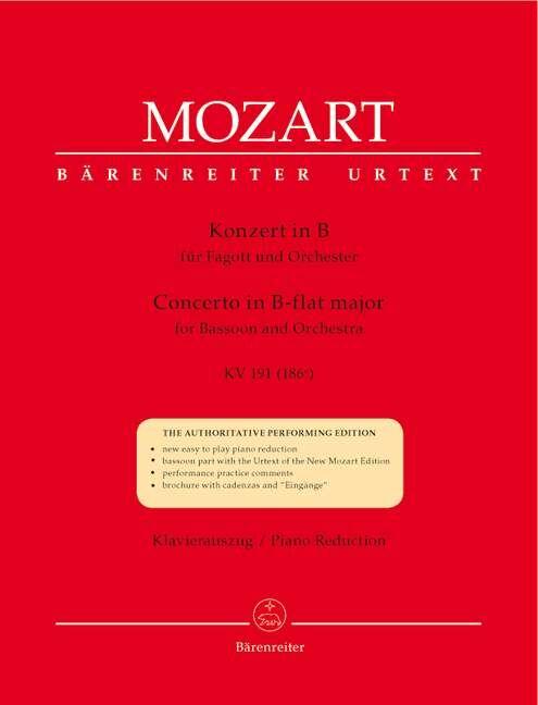 Bassoon Concerto in Bb Major K 191 for Bassoon and Piano Sheet Music