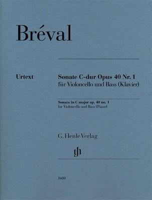 Breval Sonata in C Major Op. 40 No. 1 for Cello and Piano Urtext Edition