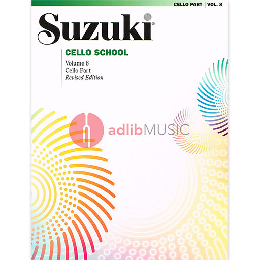 Suzuki Cello School Book Volume 8 - Cello Book Only, No CD International Edition Summy Birchard 0361S