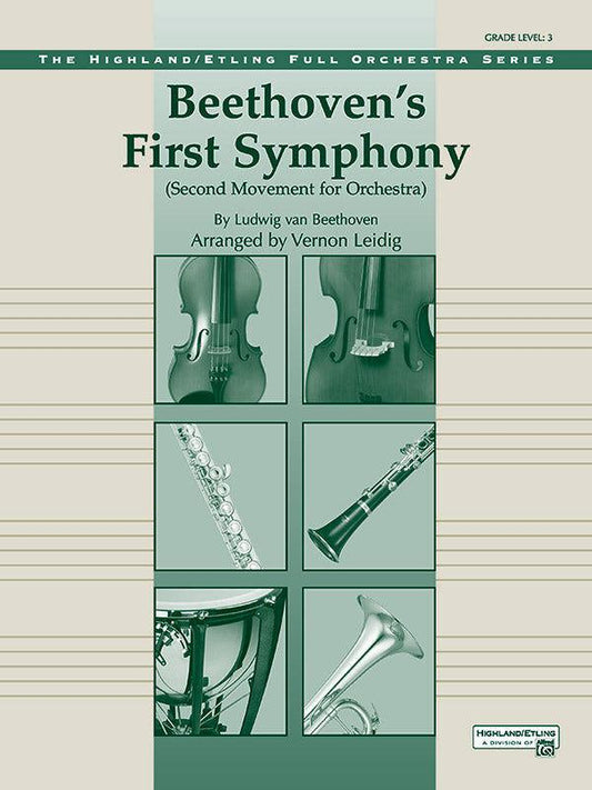 Beethoven's First Symphony 2nd Movement Full Orchestra Sheet Music
