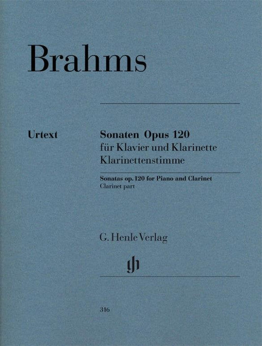 Brahms Clarinet Sonata Op. 120 Nos. 1 & 2 Clarinet Part Henle HN316