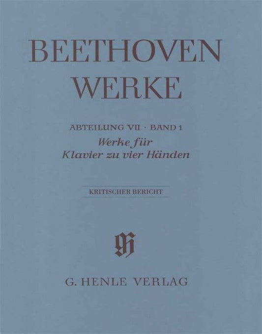 Beethoven Works for Piano Four Hands Full Score - Henle