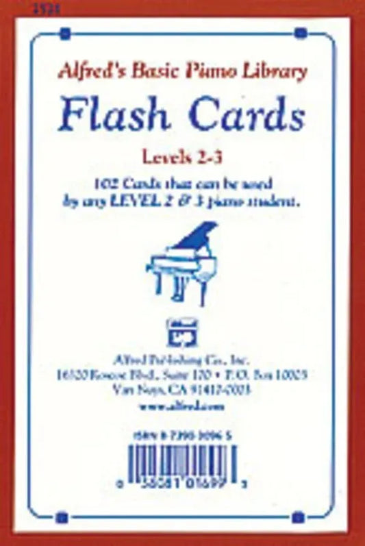 Alfred's Basic Piano Library Flash Cards Levels 2 & 3