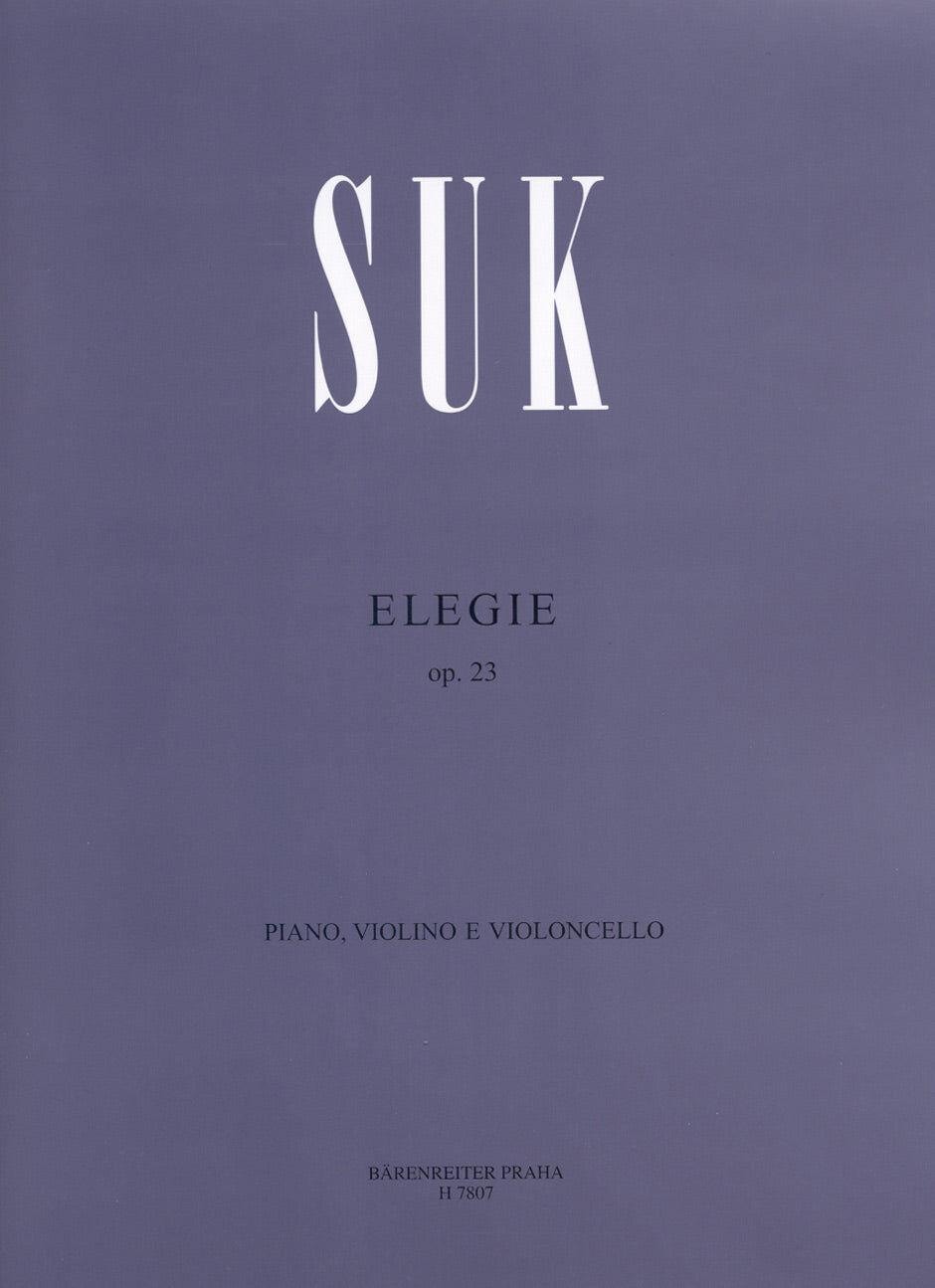 Elegie Op 23 for Piano Violin and Cello by Suk - Barenreiter H7807