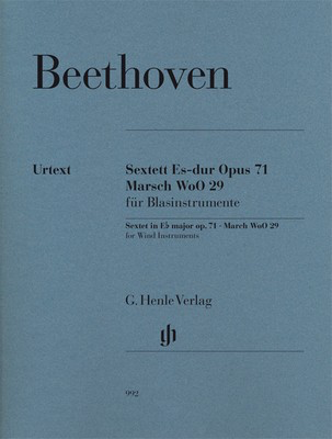 Beethoven Sextet in E Flat Major Op 71 with March WoO 29 - Chamber Sheet Music