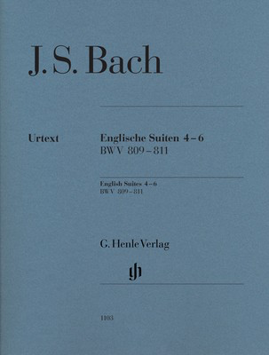 English Suites 4-6 BWV 809-811 Piano Sheet Music