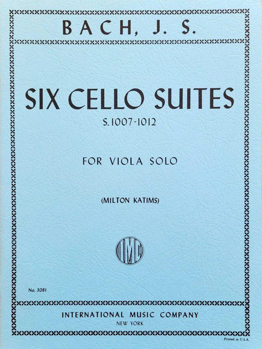 Bach 6 Cello Suites BWV 1007-12 for Viola - Sheet Music