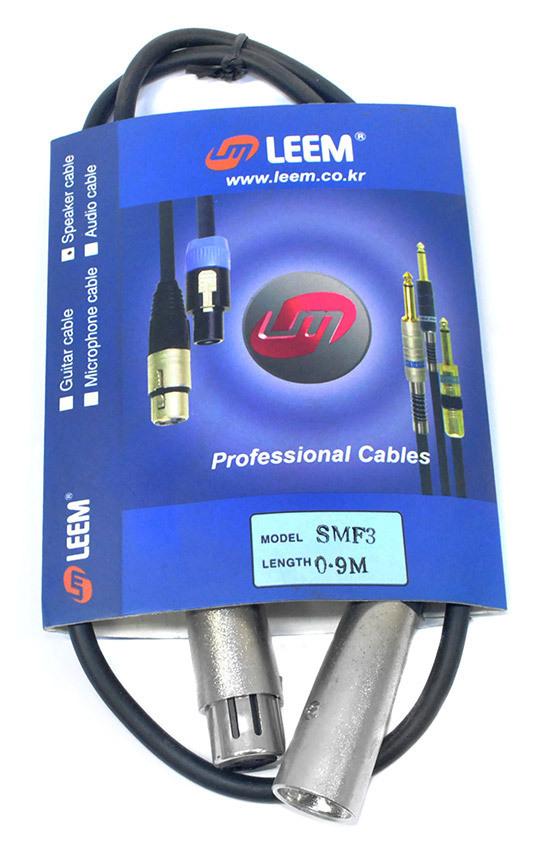 Leem 3ft XLR Male to XLR Female Speaker Cable