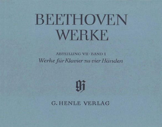 Beethoven Works for Piano Duet Full Score - Henle Edition