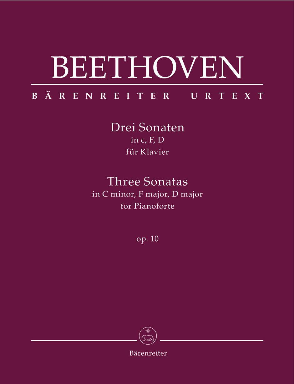 Beethoven Three Piano Sonatas Op 10 Sheet Music for Piano Solo