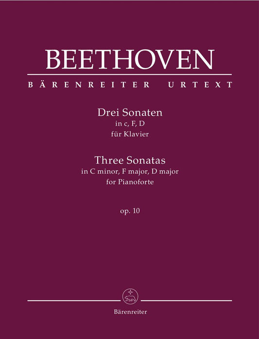 Beethoven Three Piano Sonatas Op 10 Sheet Music for Piano Solo