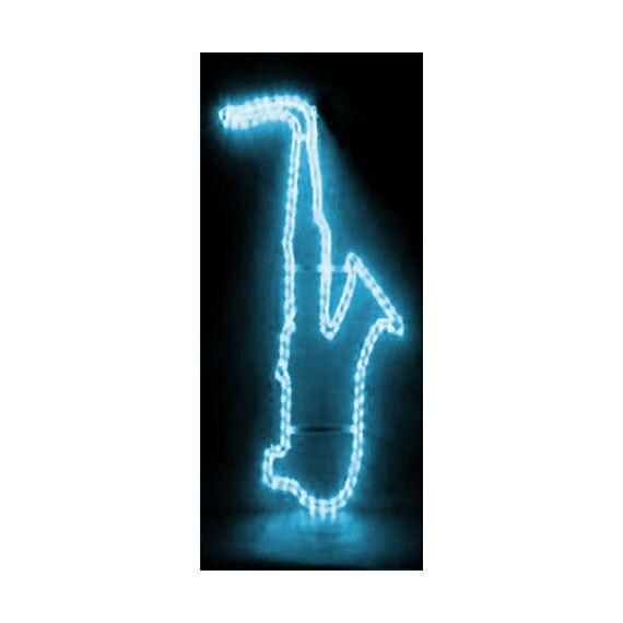 MBT Saxophone Shaped Rope Lighting - Blue Strip Light