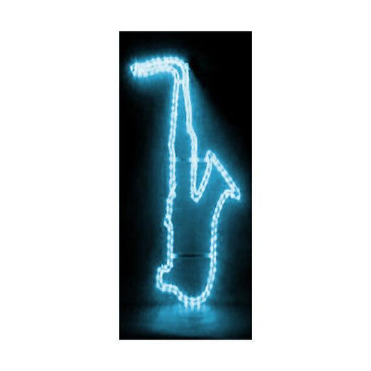 MBT Saxophone Shaped Rope Lighting - Blue Strip Light