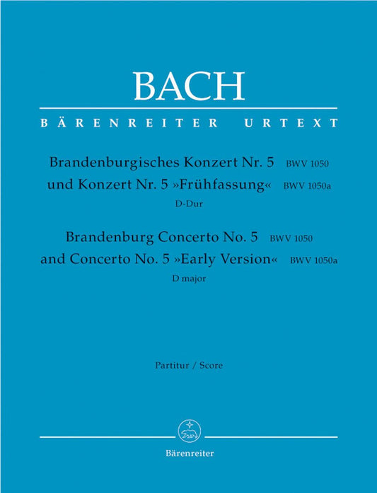 Brandenburg Concerto No 5 Score New Edition - Bach J S