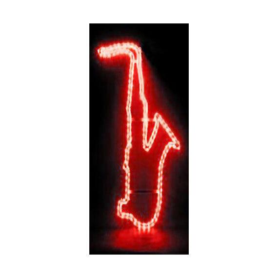 MBT Lighting SL3RD Saxophone Shaped Red Rope Strip Lighting