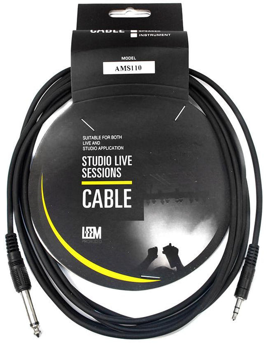 Leem 10ft Interconnect Cable 3.5mm TRS to 1/4" TS