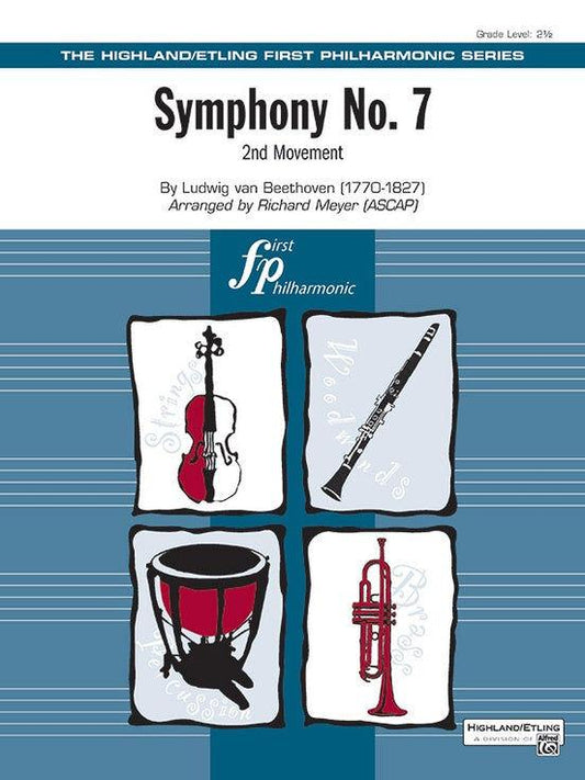Beethoven Symphony No. 7 Movt 2 Full Orchestra Sheet Music Arranged by Richard Meyer