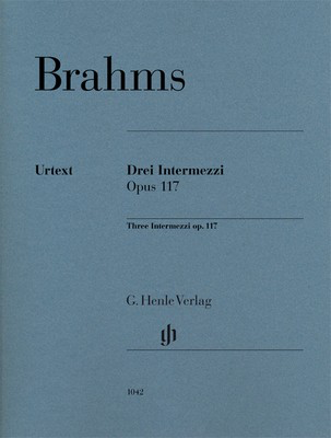 Brahms - 3 Intermezzi Op. 117 Piano Solo Sheet Music Henle HN1042