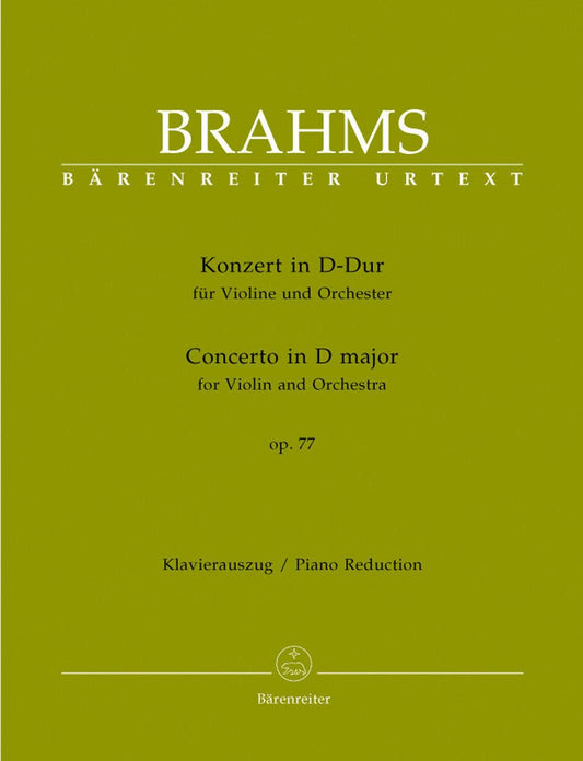 Brahms Violin Concerto in Major Op 77 Critical Edition for Violin and Piano