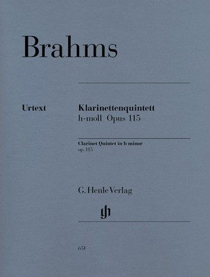 Clarinet Quintet in B Minor Op 115 Score and Parts