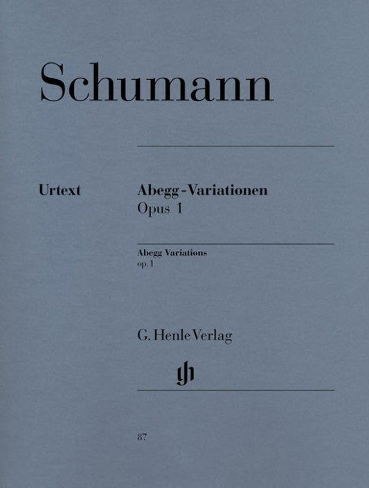 Abegg Variations Fmaj Op 1 Piano Solo Sheet Music by Schumann Henle HN87