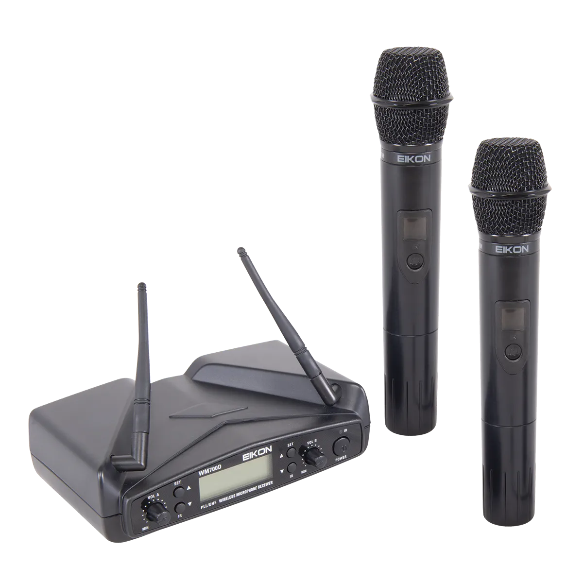 Eikon WM700DMA Dual Channel UHF Wireless Handheld Microphone System 516-562Mhz