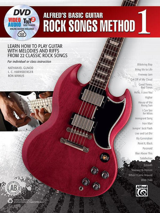 Alfred's Basic Guitar Rock Song Method 1 Book with DVD and Online Access