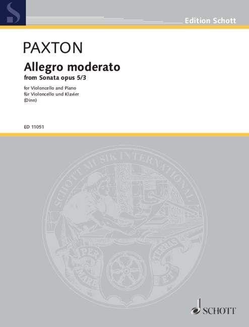Allegro Moderato from Sonata Op 5 No 3 for Cello and Piano Sheet Music