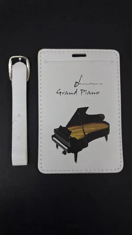 Musician Grand Piano Side View Luggage Tag