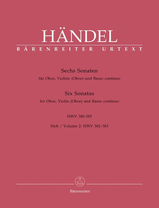 Handel 6 Sonatas for Oboe and Continuo, Book 2