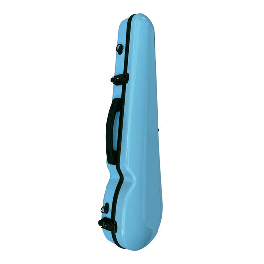 VIVO Baby Blue Shaped Case for 4/4 Violin / 14" Viola with Backpack Straps and Hygrometer