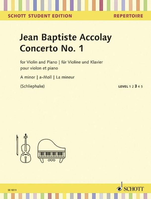 Accolay Violin Concerto No 1 in A Minor for Violin and Piano - Schott Student Edition