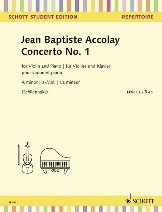 Accolay Violin Concerto No 1 in A Minor for Violin and Piano - Schott Student Edition