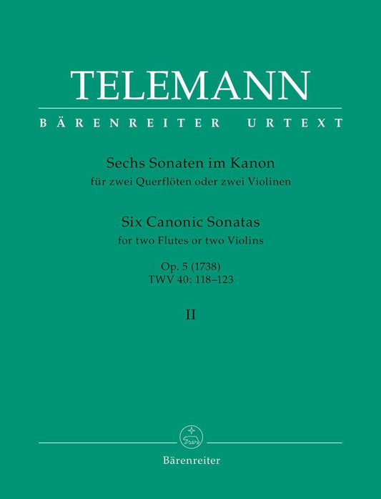Six Canonic Sonatas for Two Flutes, Op. 5, Volume 2