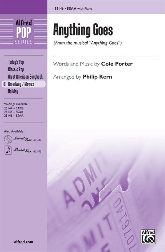 Anything Goes SSAA/Piano Arrangement by Philip Kern
