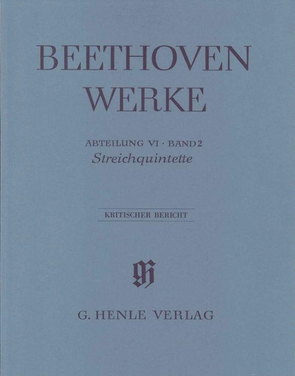 Beethoven String Quintets Full Score Bound Edition - Henle
